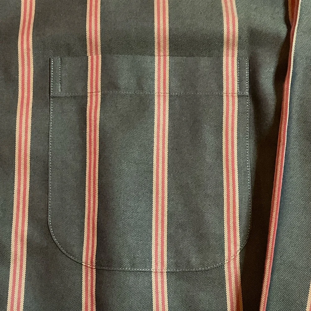 Brooks Brothers Green and Brown Striped Shirt - Picture 2 of 3